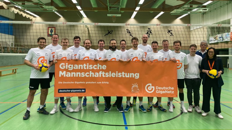 Deutsche GigaNetz gratuliert Westerwald Volleys zum Meistertitel Regionalliga Südwest